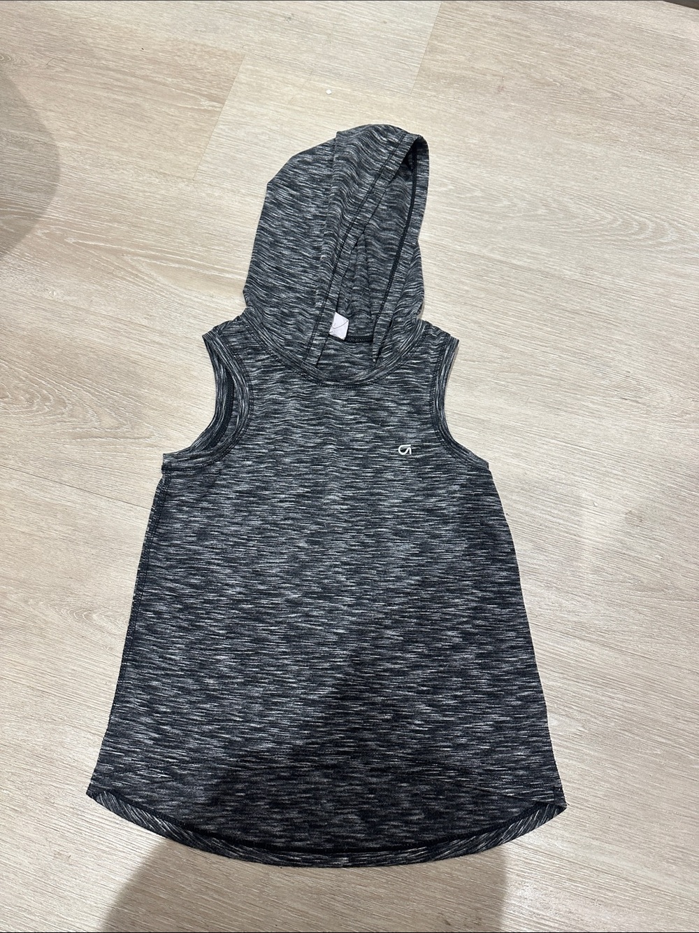 GAP Heather Charcoal Hooded Sleeveless Tank